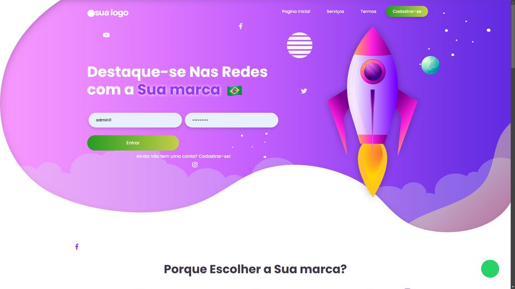 Script Panel SMM Social 6 Themes