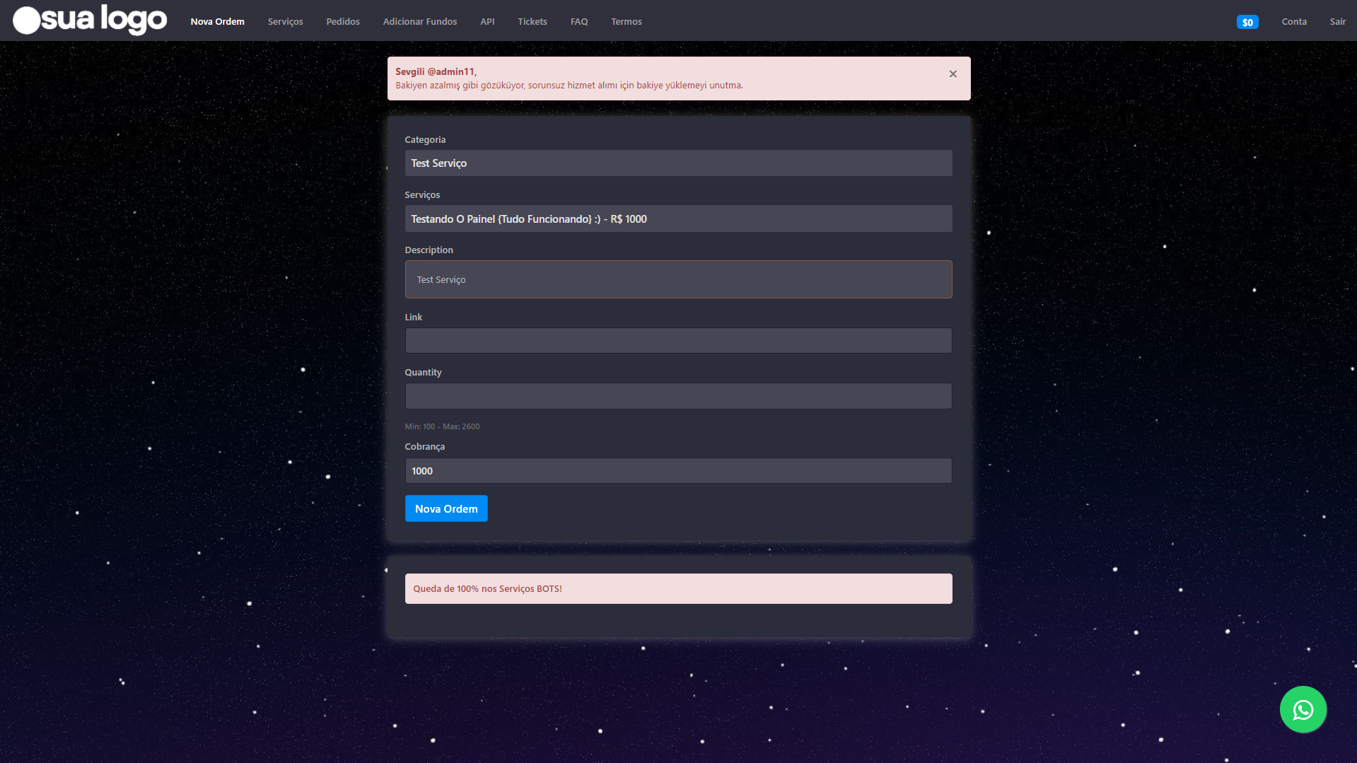 Script Panel SMM Social 6 Themes
