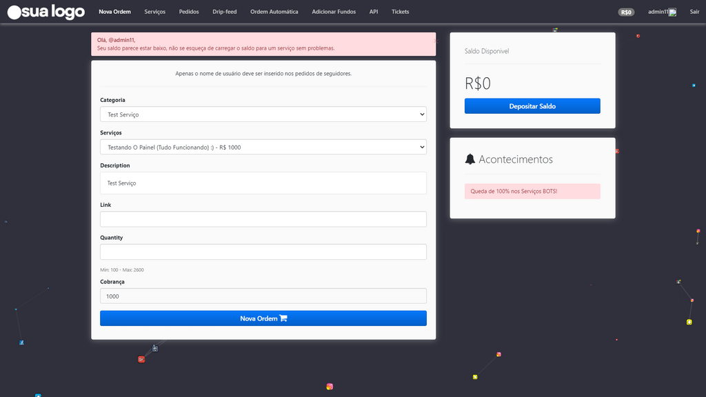 Script Panel SMM Social 6 Themes