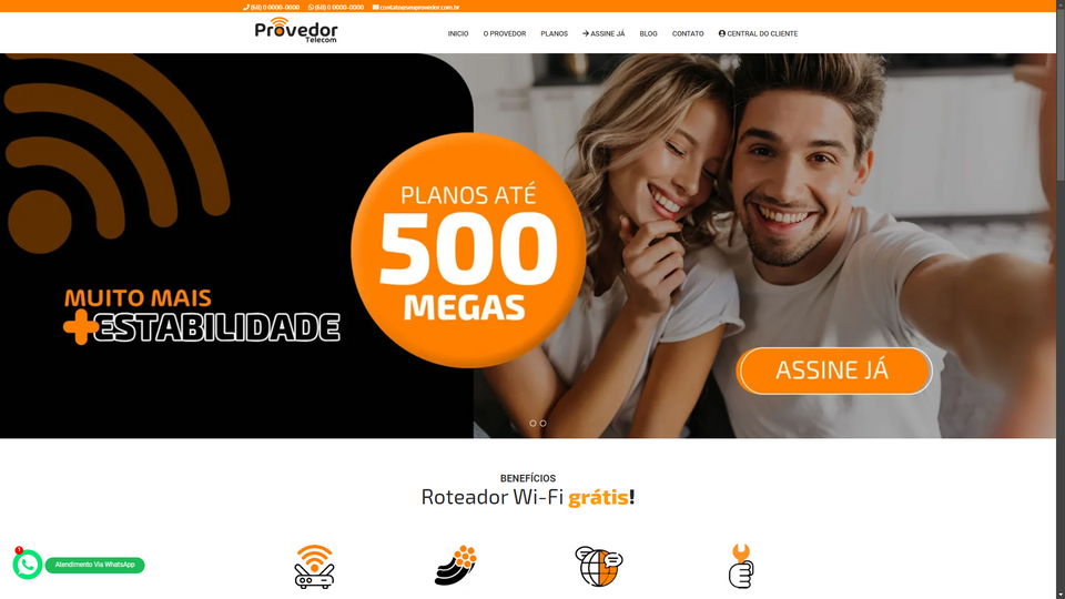 Scripts provedor internet orange clean