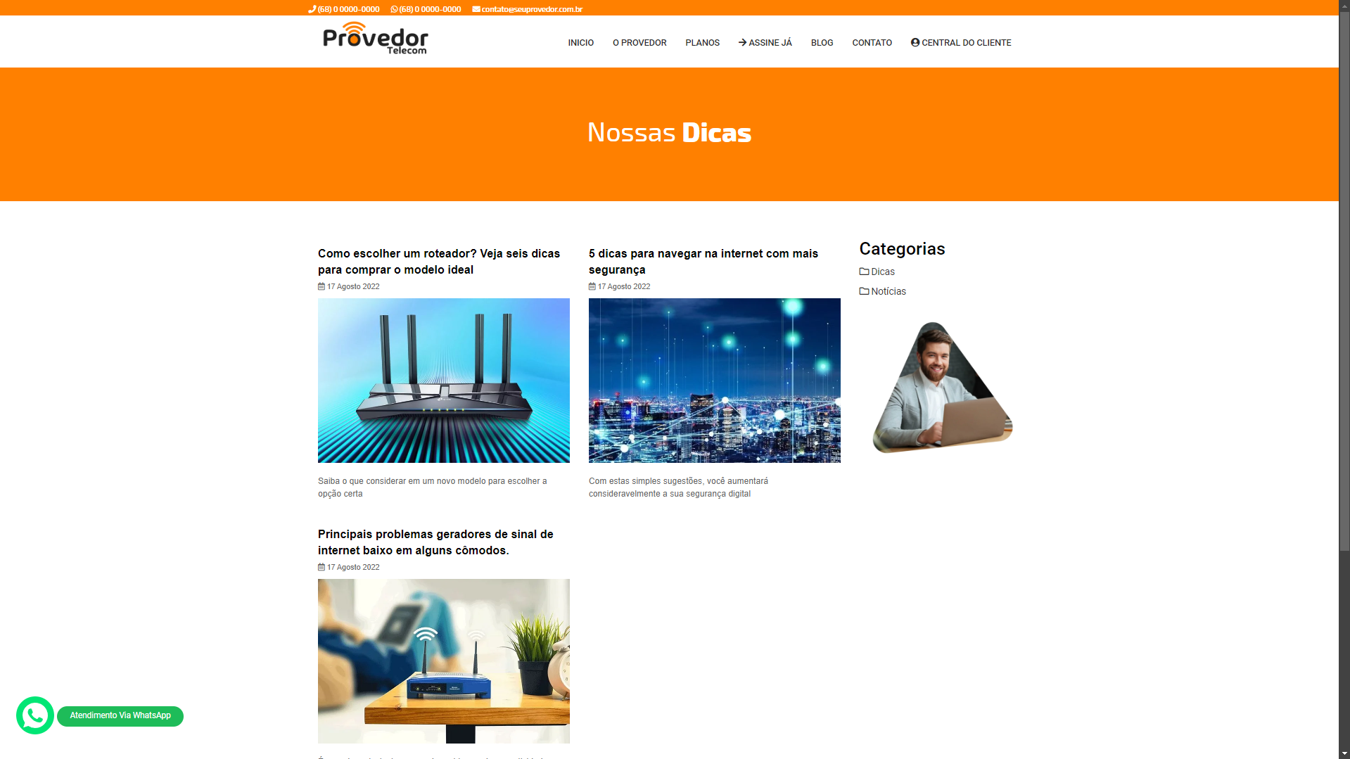 orange clean internet provider scripts