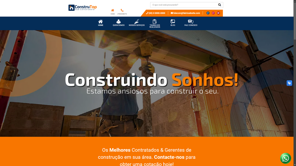 Website script for a construction company