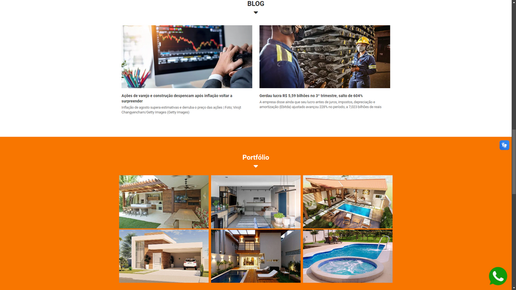 Website script for a construction company