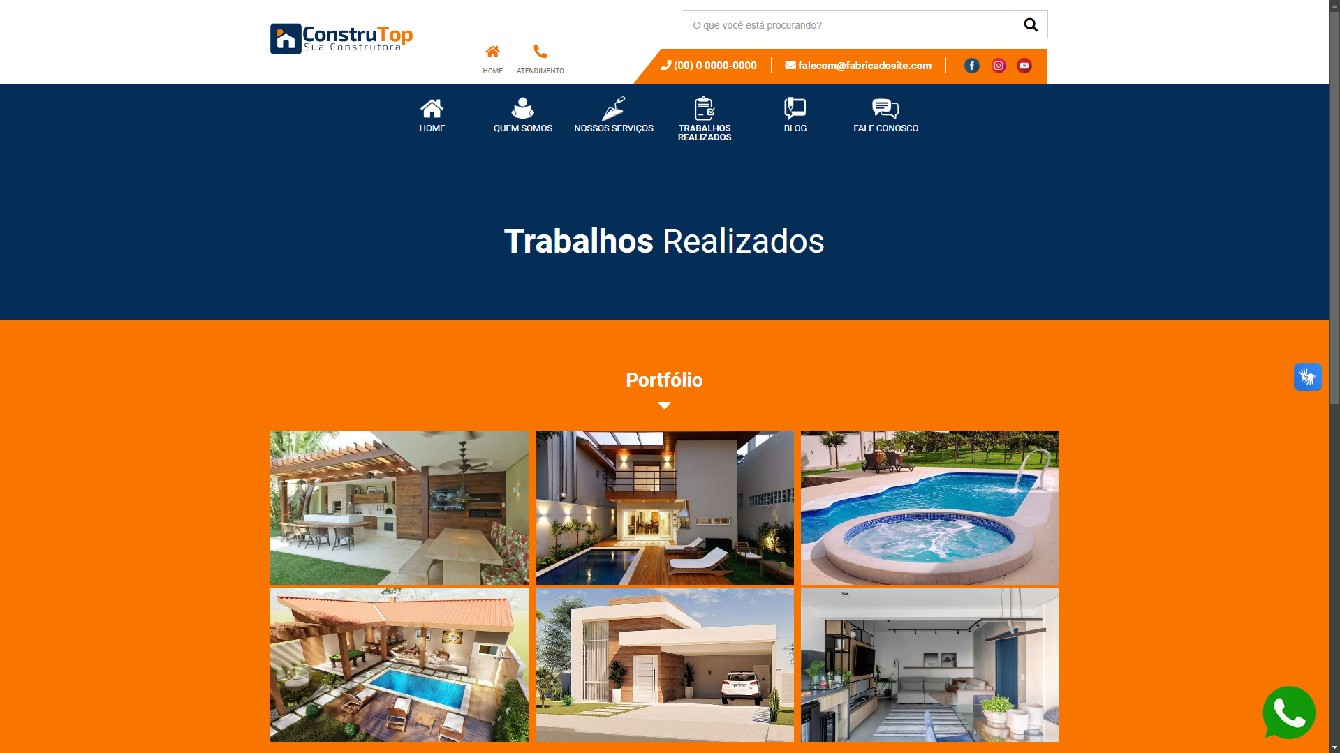 Website script for a construction company