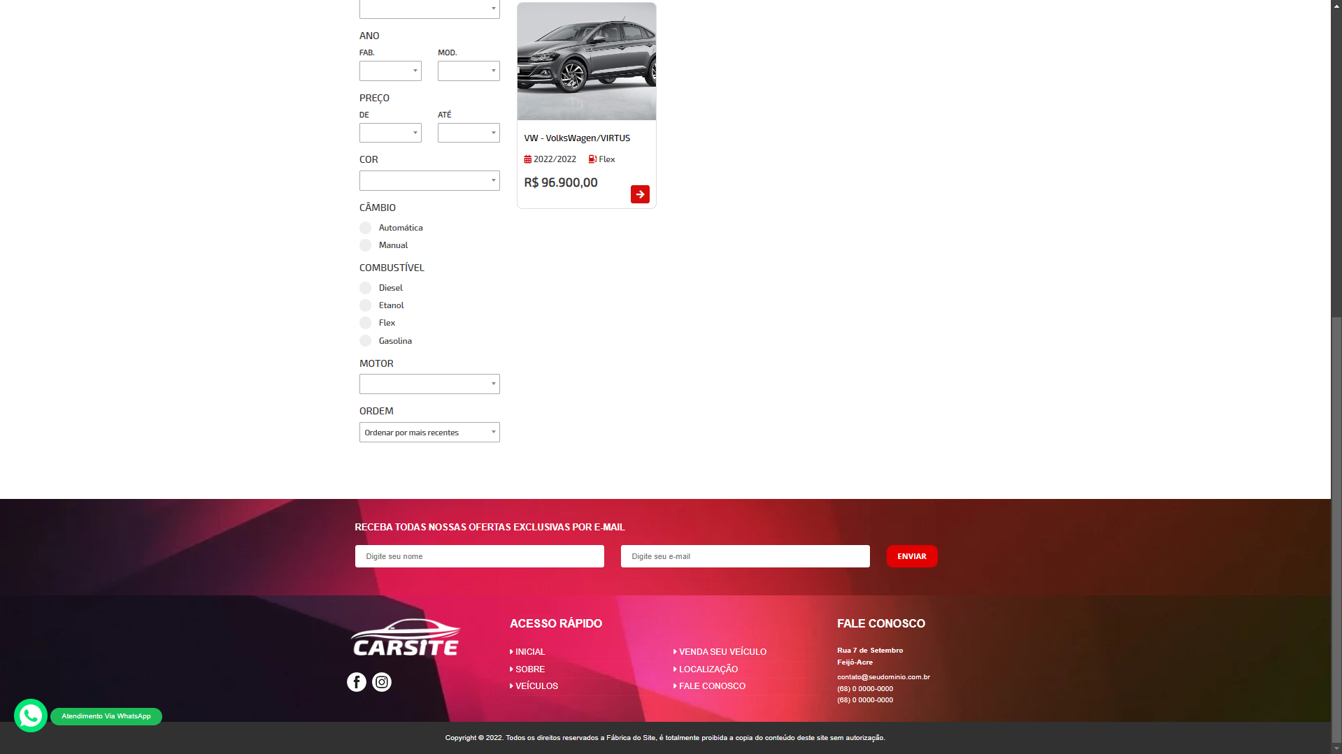 Script for a vehicle dealership