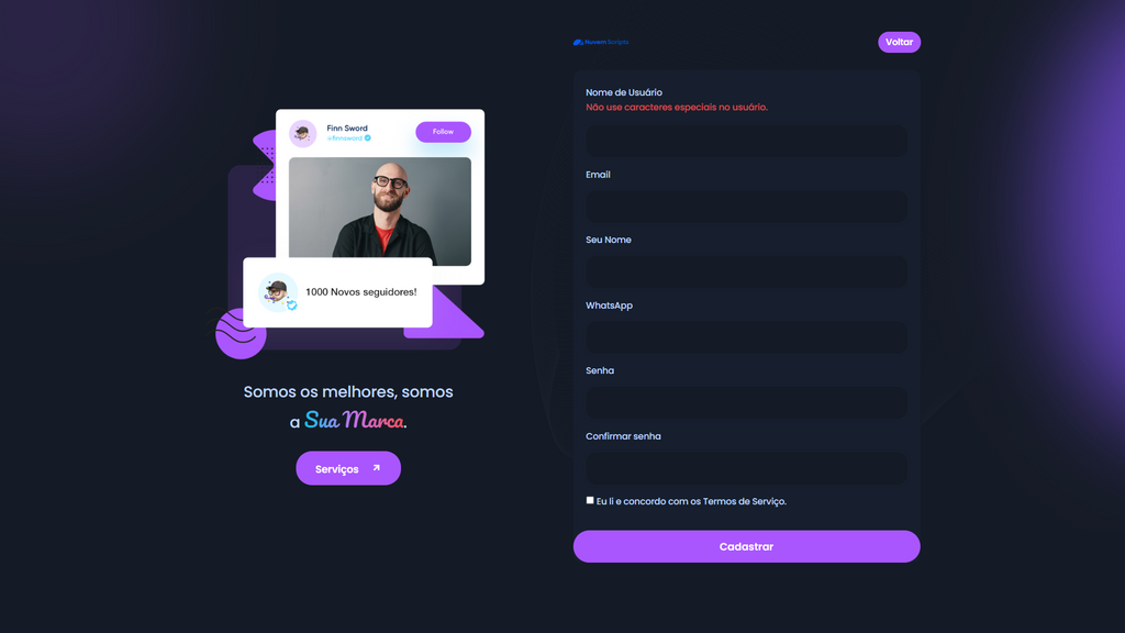 Script Panel SMM Centinela Purple