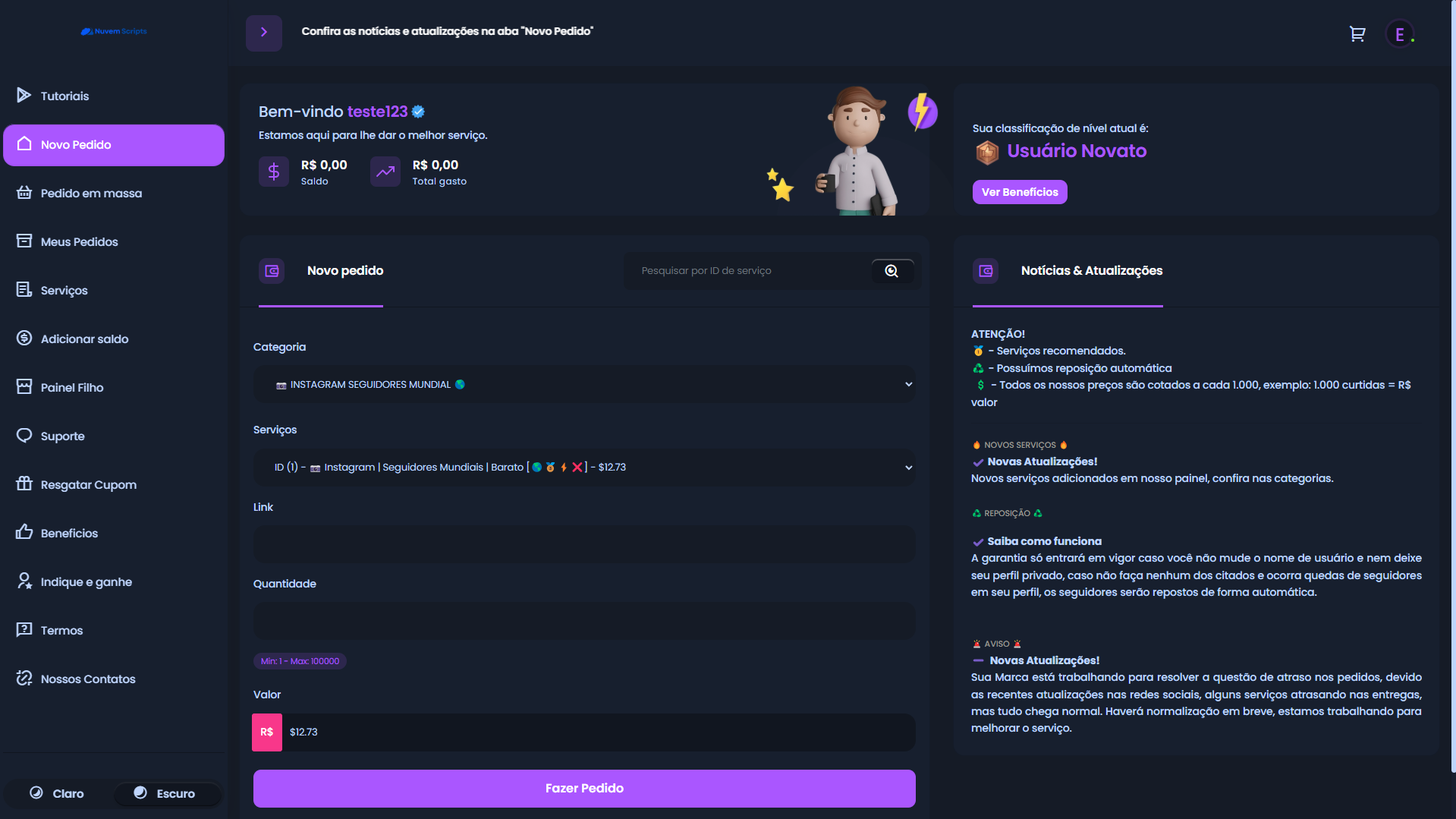 Script Panel SMM Centinela Purple