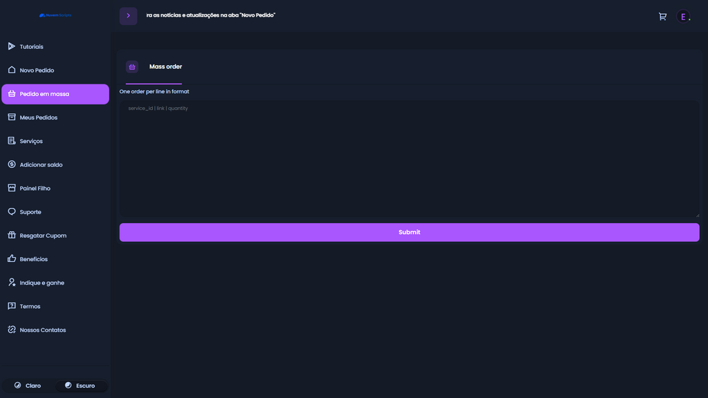 Script Panel SMM Centinela Purple