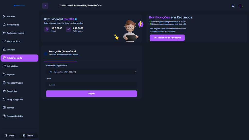 Script Panel SMM Centinela Purple