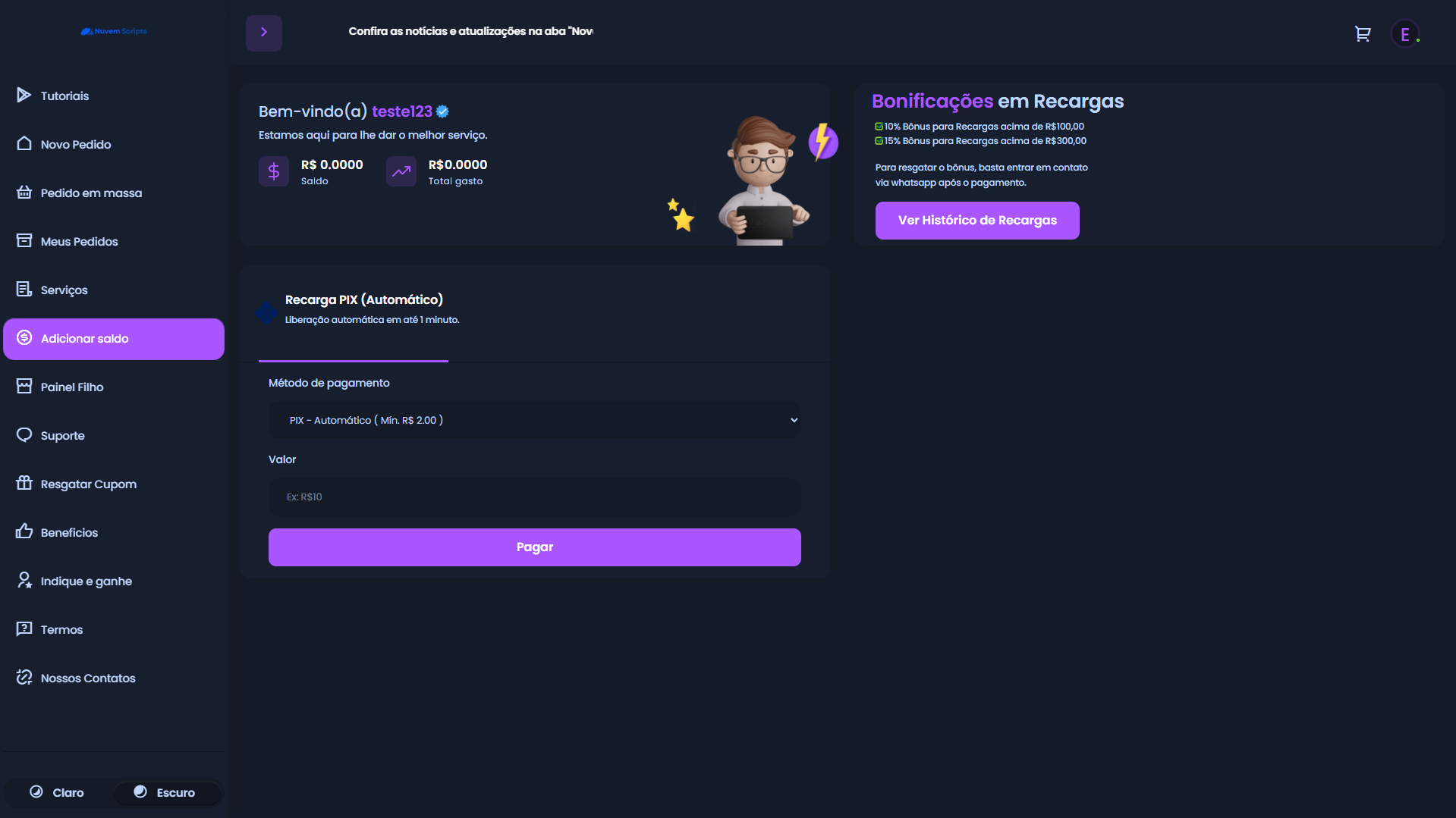 Script Panel SMM Centinela Purple