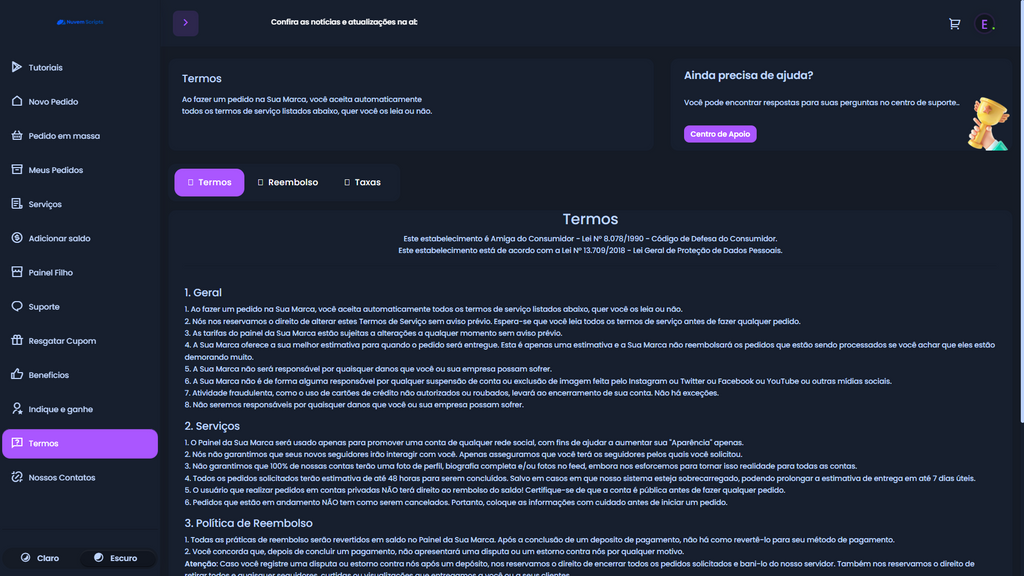 Script Panel SMM Centinela Purple