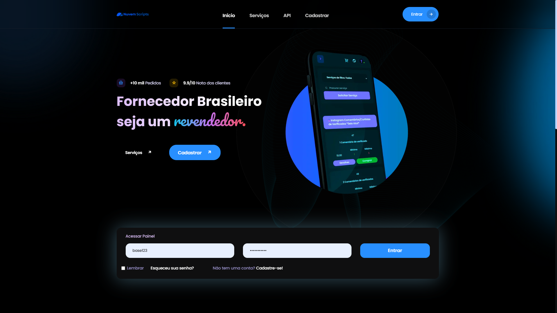 Script Panel SMM Centinela Blue