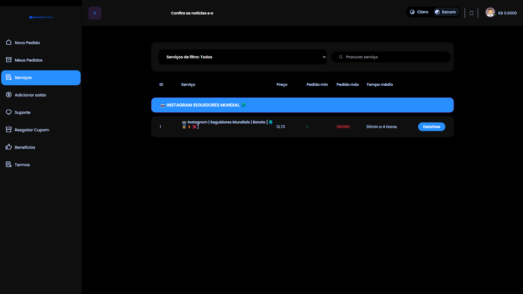 Script Panel SMM Centinela Blue