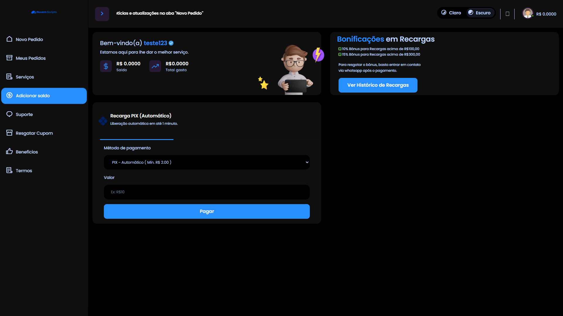 Script Panel SMM Centinela Blue