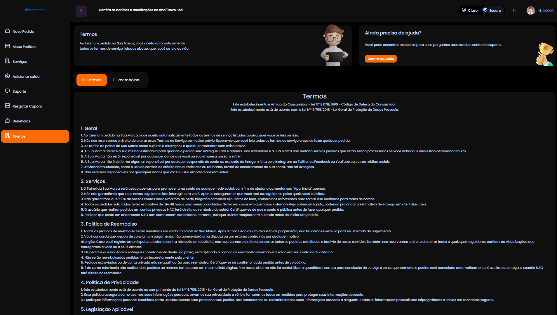 Script Panel SMM Centinela Orange