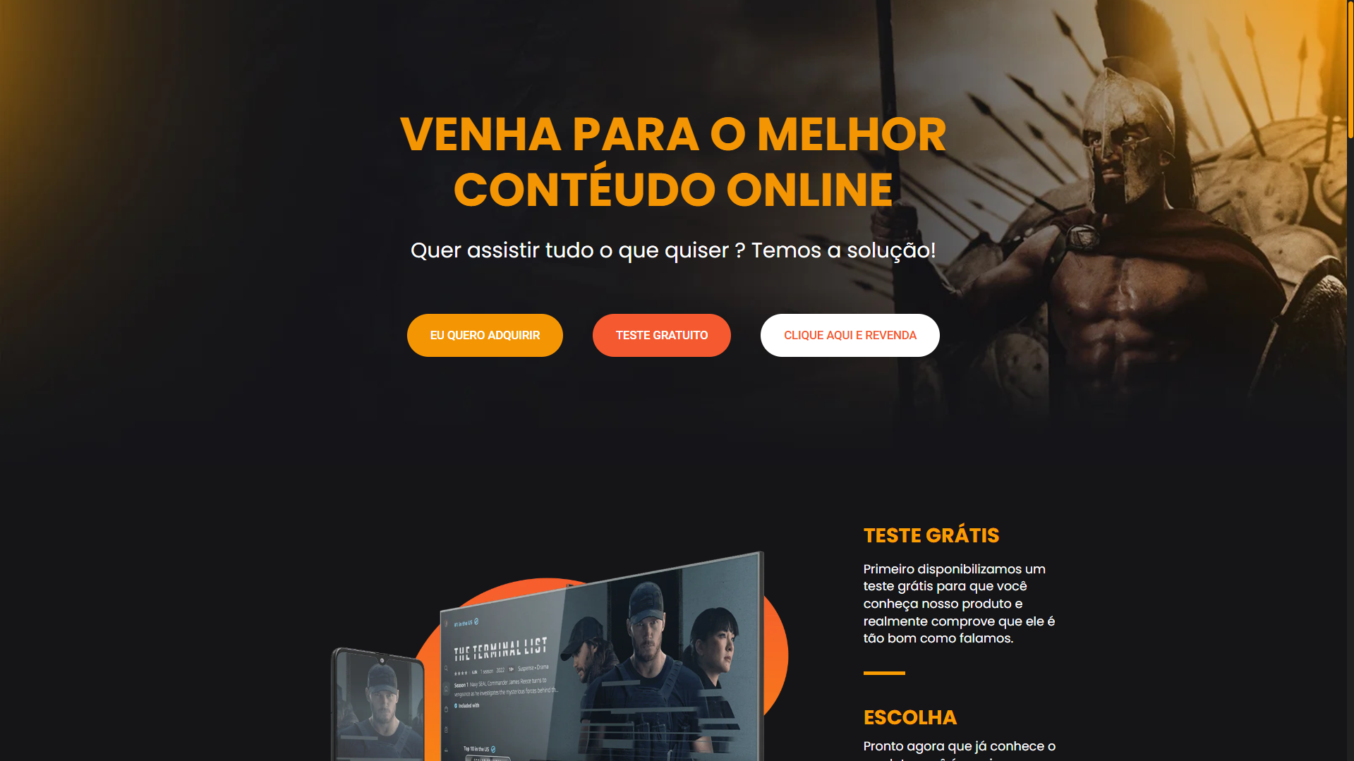 Sparta Orange IPTV website script