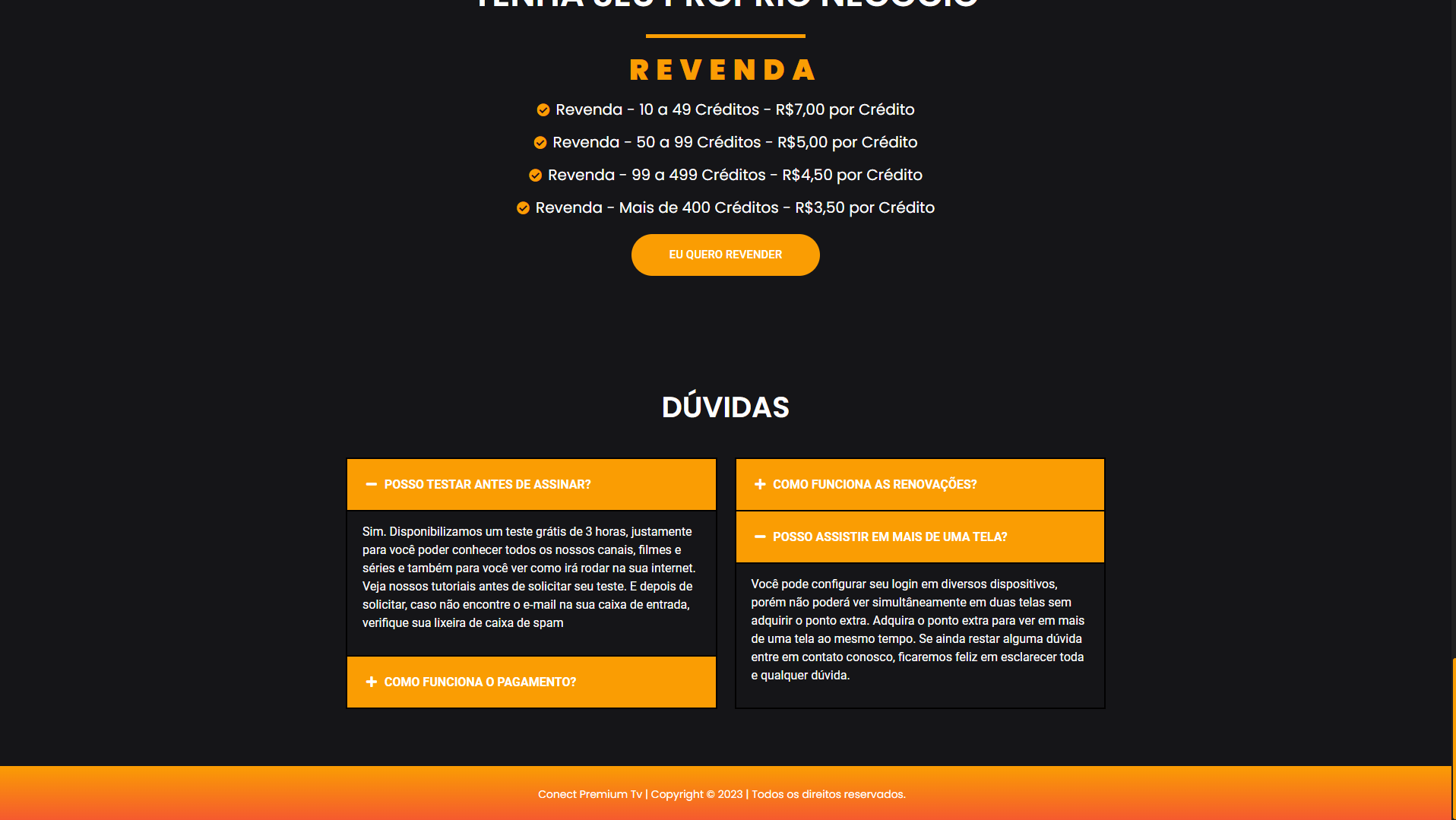 Sparta Orange IPTV website script