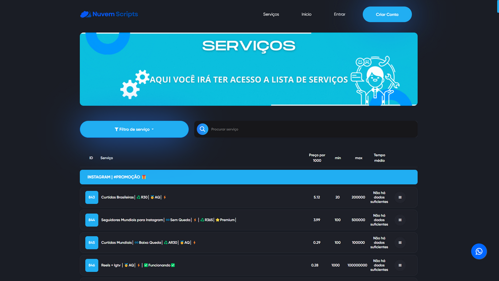 Spot Blue Clean SMM Panel Script