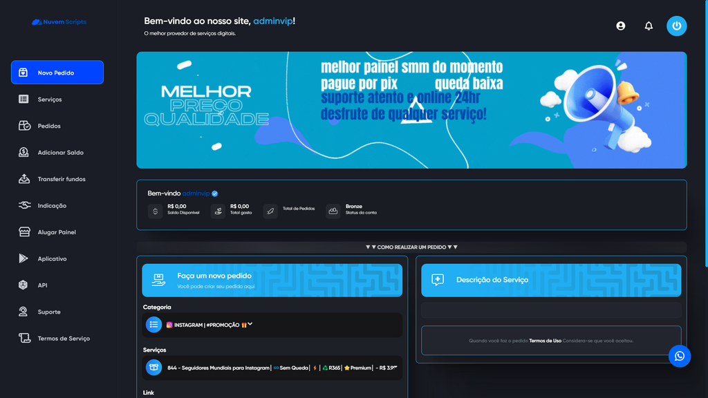 Spot Blue Clean SMM Panel Script