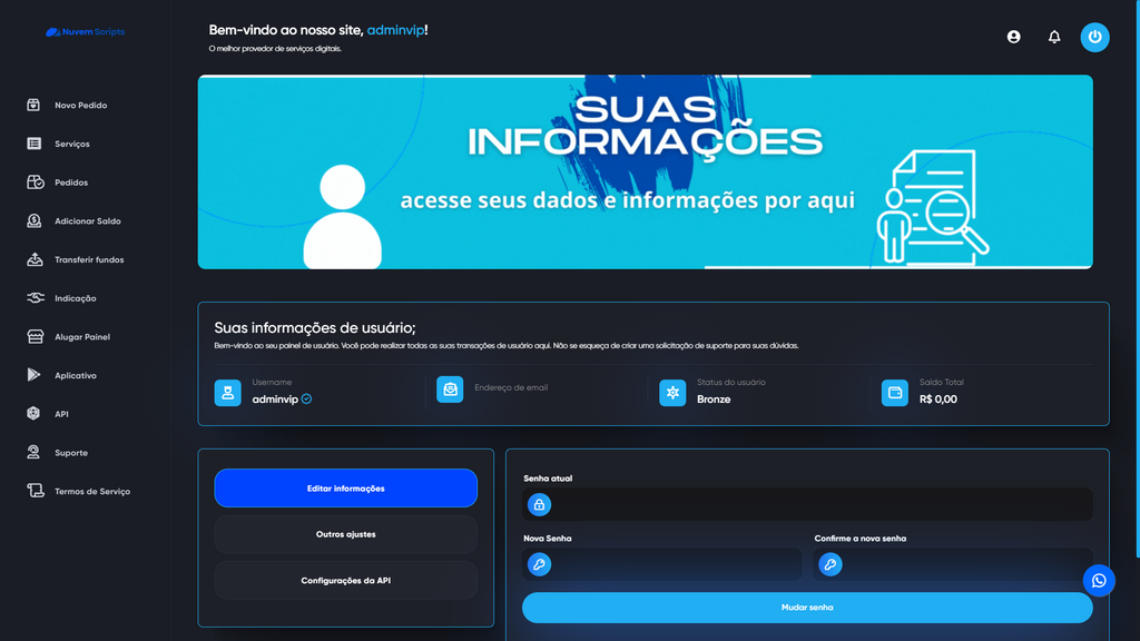 Spot Blue Clean SMM Panel Script