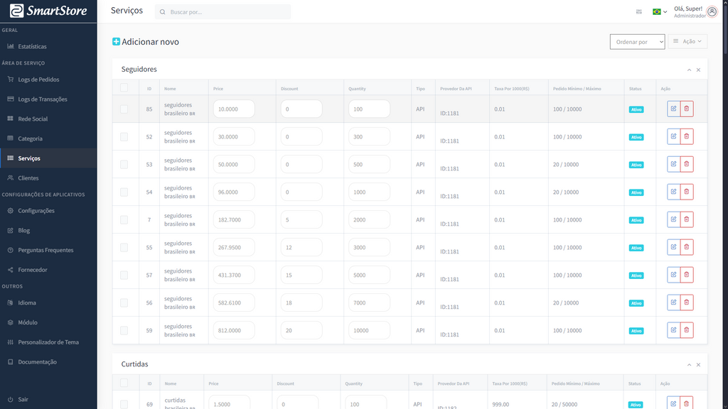 Panel End Customer Purple SMM Script