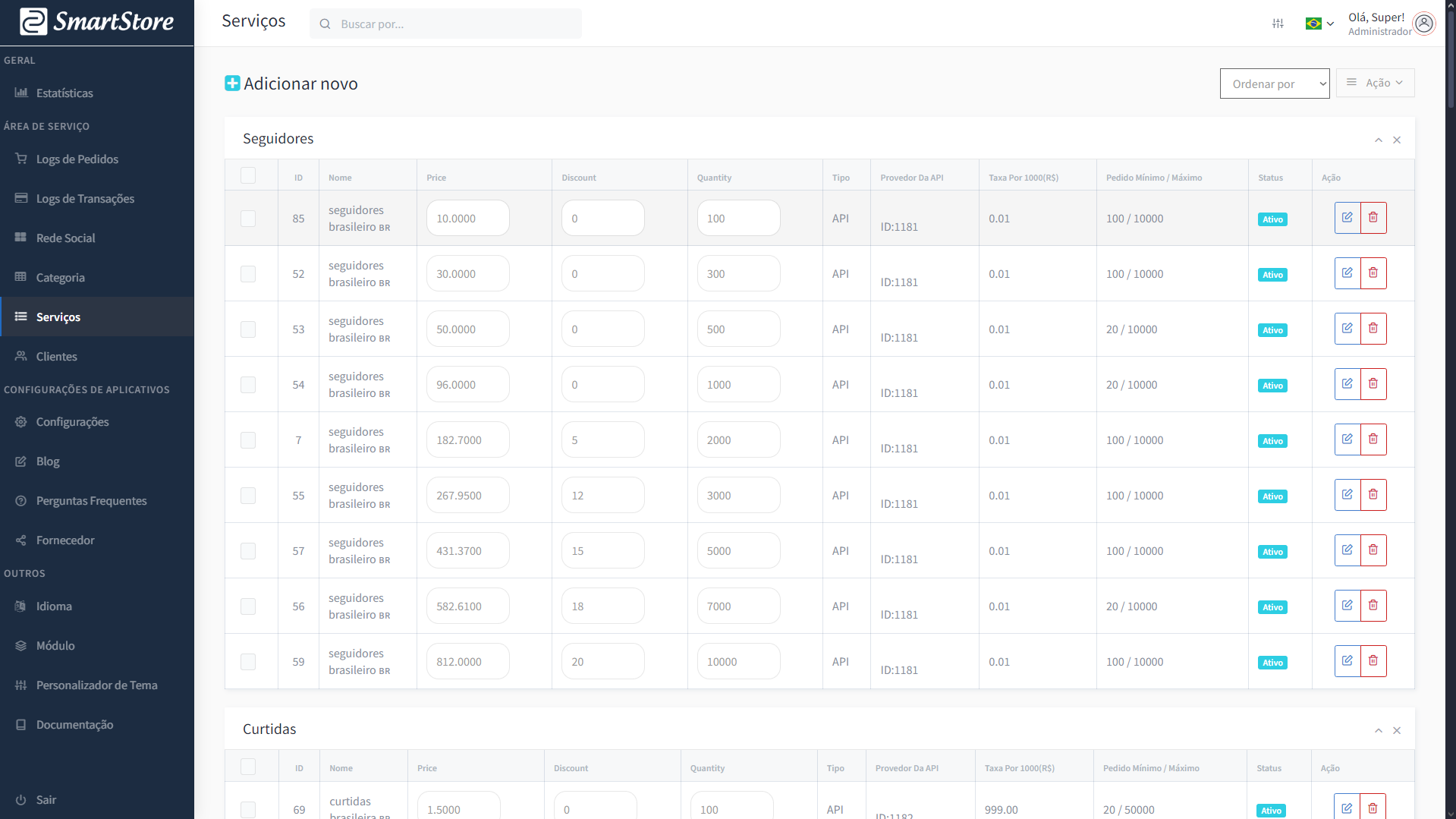 Panel End Customer Purple SMM Script