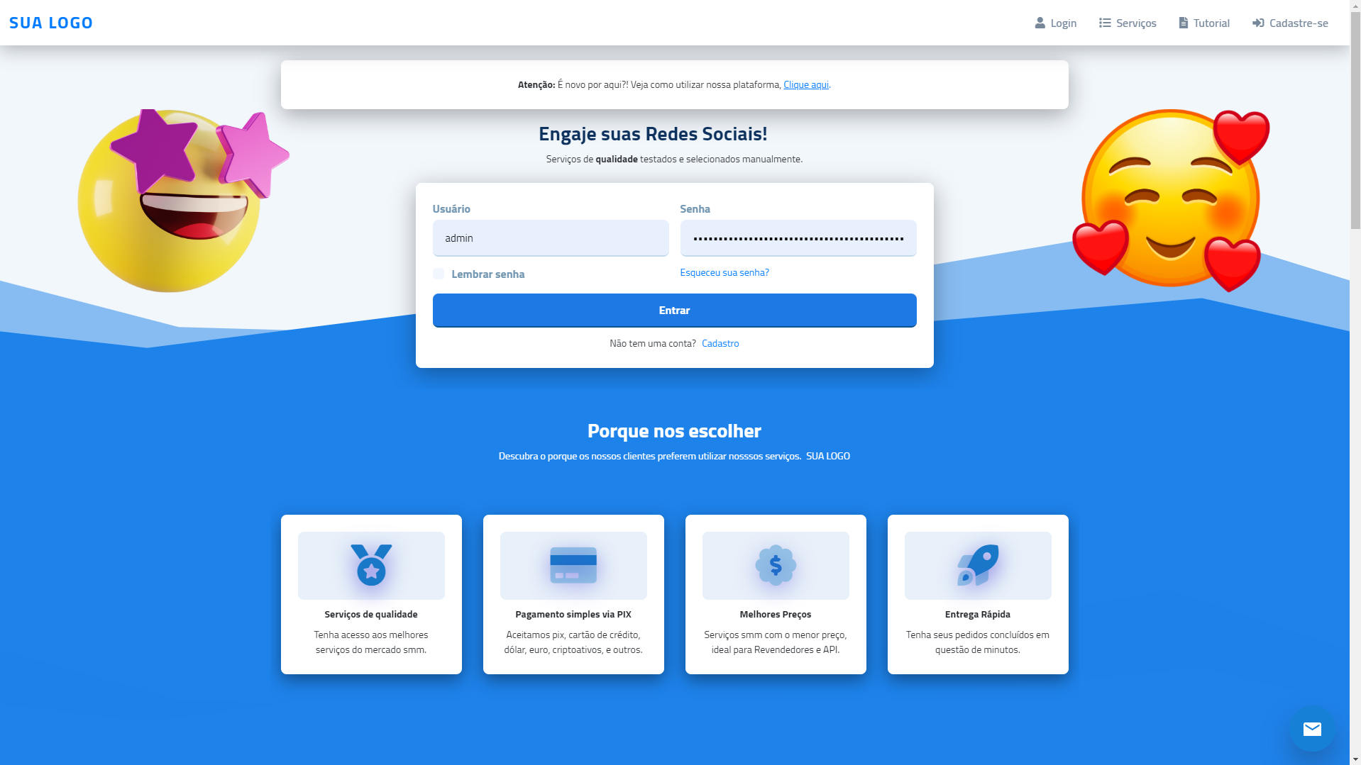 Script Panel SMM Perfect Panel 4 Themes