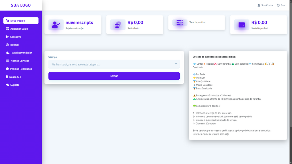 Script Panel SMM perfect panel Purple 3 Themes
