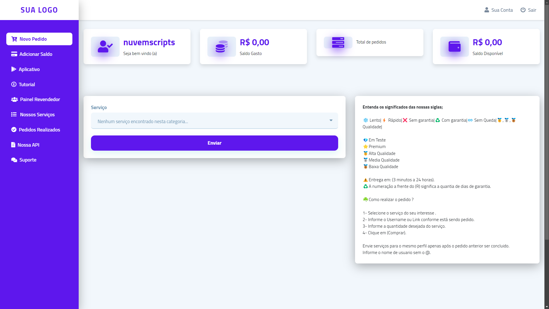 Script Panel SMM perfect panel Purple 3 Themes