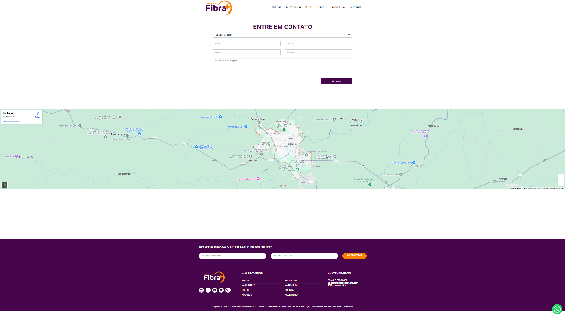 Internet provider website script