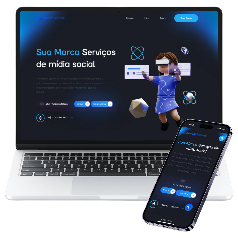 Spot Blue Clean SMM Panel Script