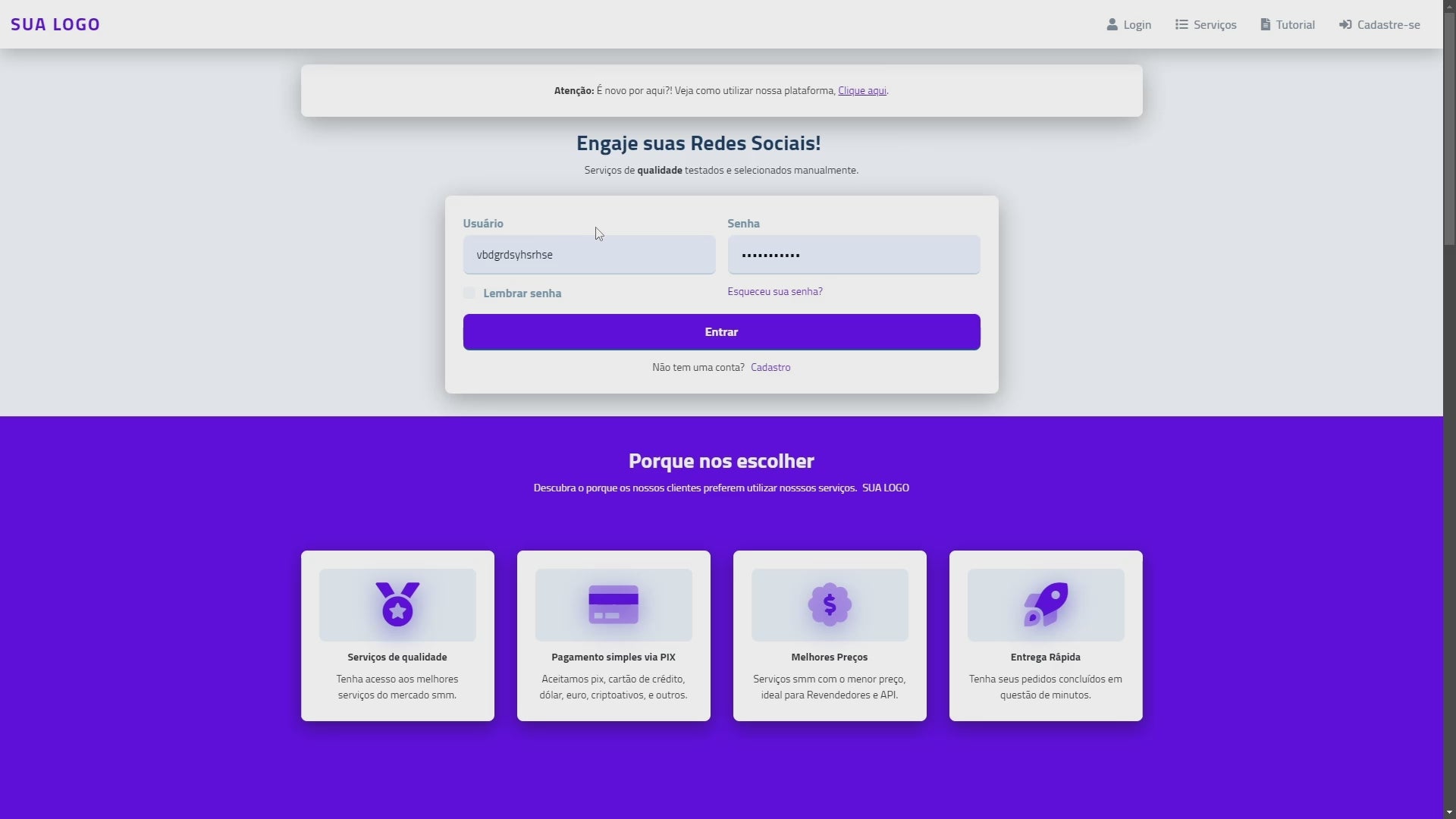 Script Panel SMM perfect panel Purple 3 Themes