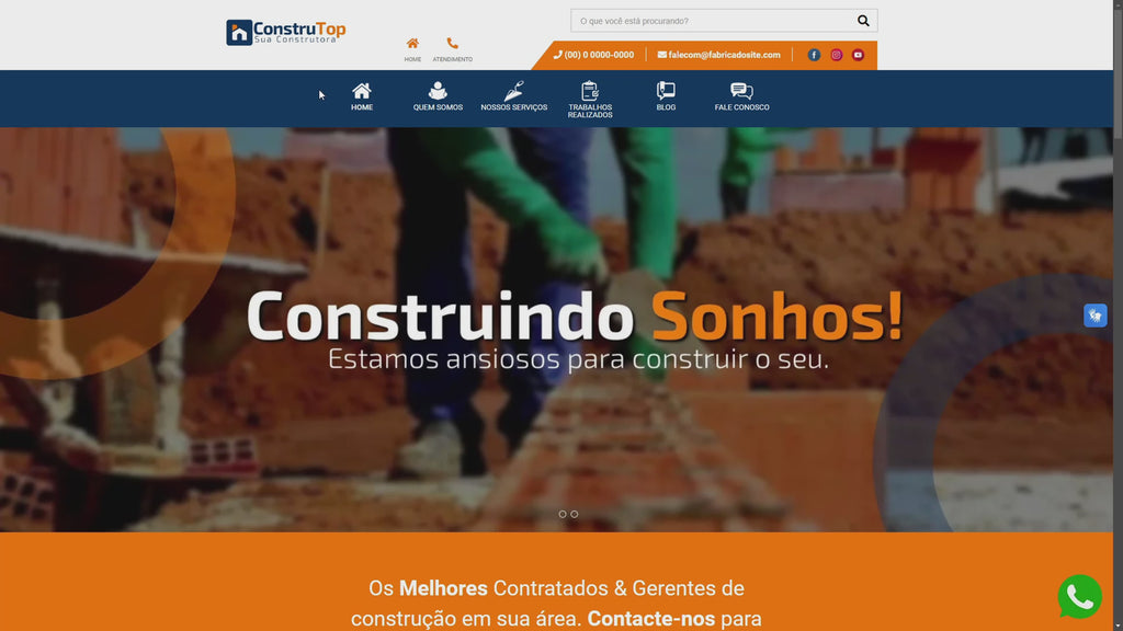 Website script for a construction company